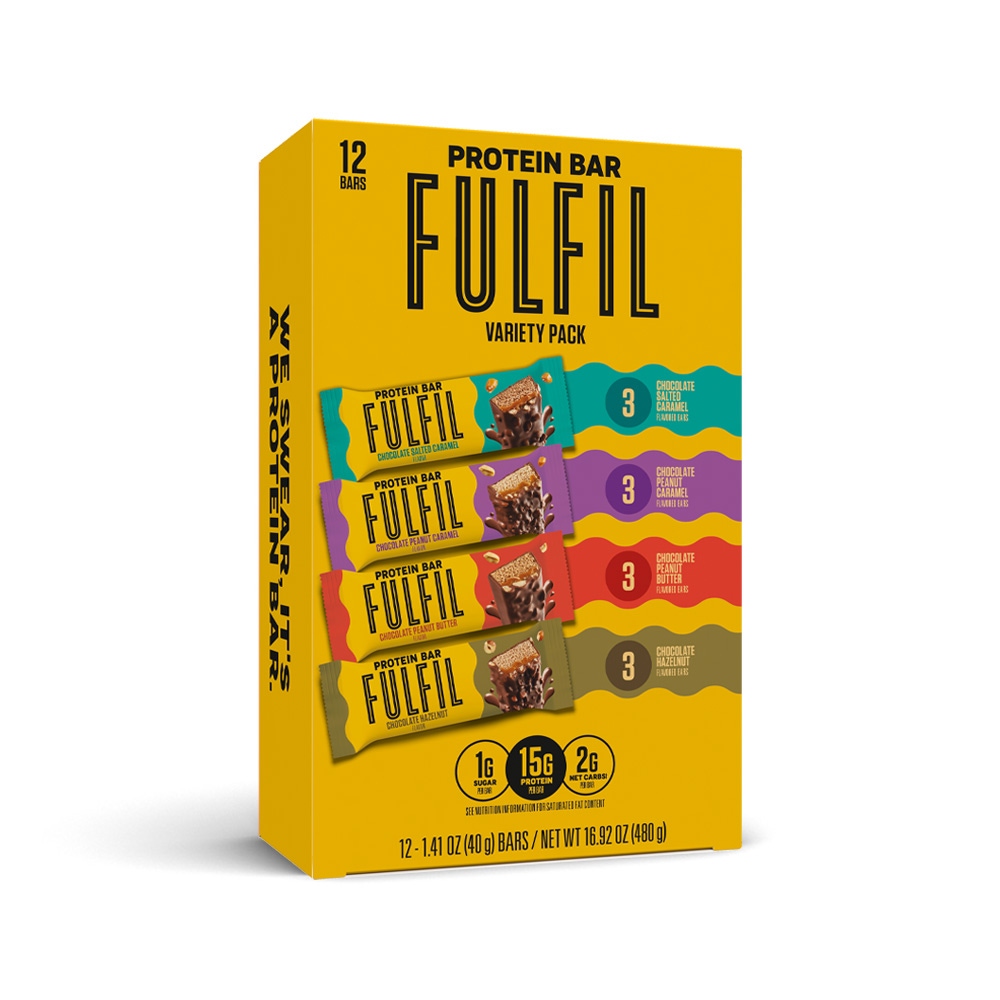 box of fulfil best sellers variety pack protein bars