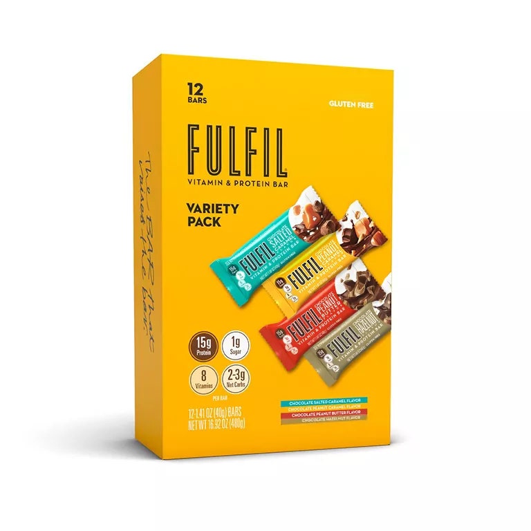 box of fulfil best sellers variety pack vitamin and protein bars